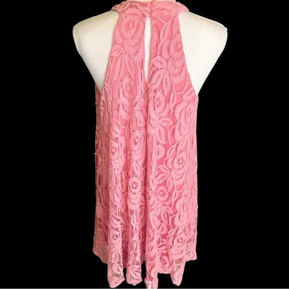 Altar’d State Pink Mauve Lace A-Line Mini Dress Size Large - Picture 8 of 10